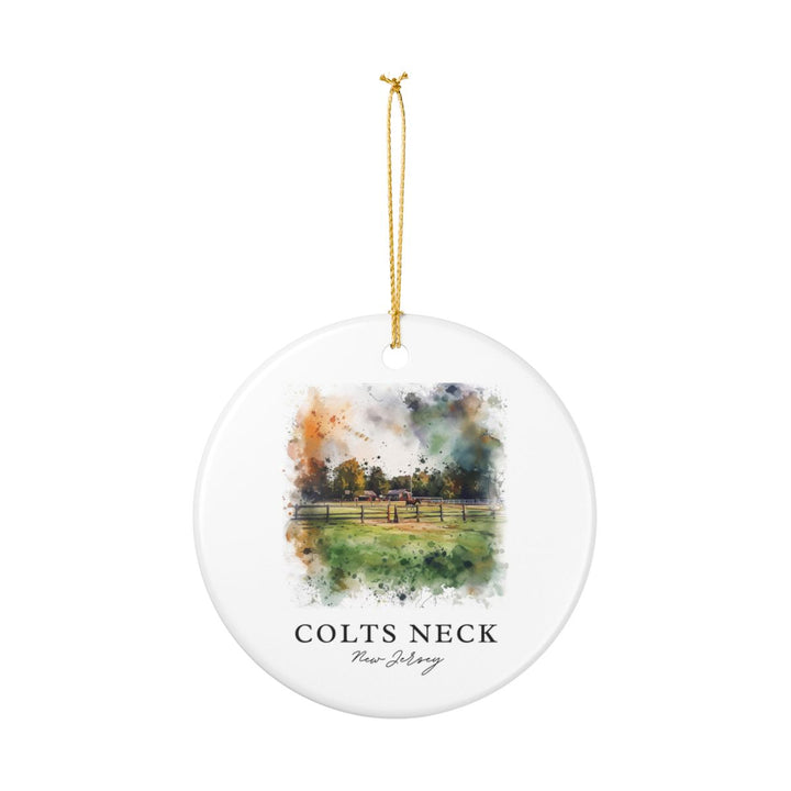 Colts Neck New Jersey Ornament: Unique Colts Neck Souvenir, Colts Neck New Jersey Xmas Decor, and Authentic Colts Neck Gift