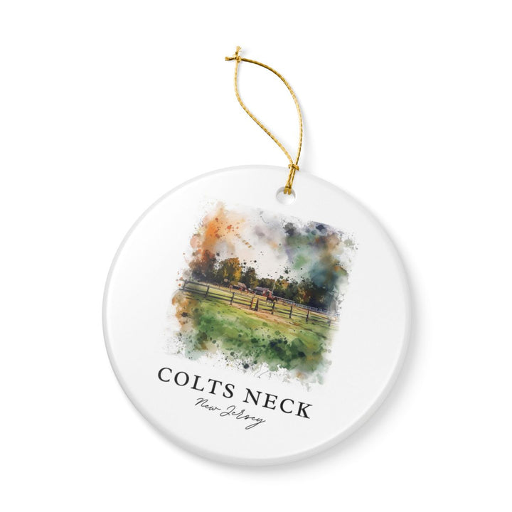Colts Neck New Jersey Ornament: Unique Colts Neck Souvenir, Colts Neck New Jersey Xmas Decor, and Authentic Colts Neck Gift