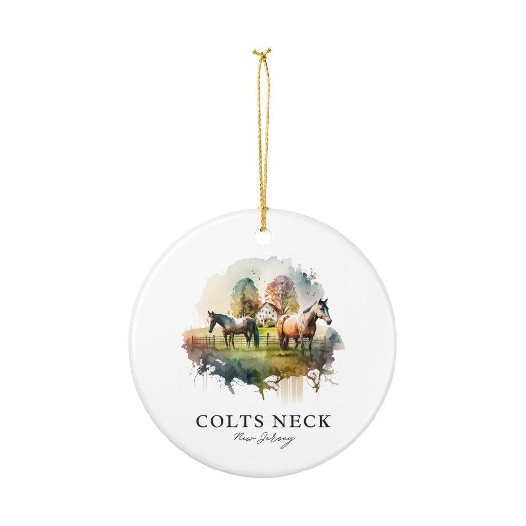 Colts Neck New Jersey Ornament: Unique Colts Neck Souvenir, Colts Neck New Jersey Xmas Decor, and Authentic Colts Neck Gift