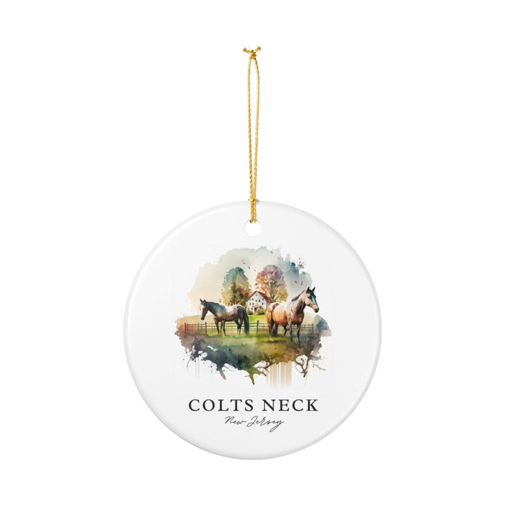 Colts Neck New Jersey Ornament: Unique Colts Neck Souvenir, Colts Neck New Jersey Xmas Decor, and Authentic Colts Neck Gift