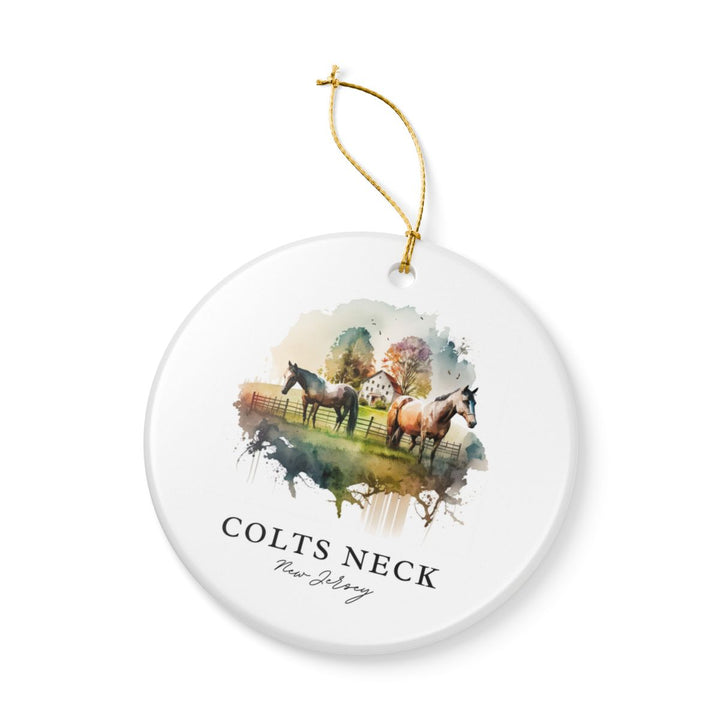 Colts Neck New Jersey Ornament: Unique Colts Neck Souvenir, Colts Neck New Jersey Xmas Decor, and Authentic Colts Neck Gift