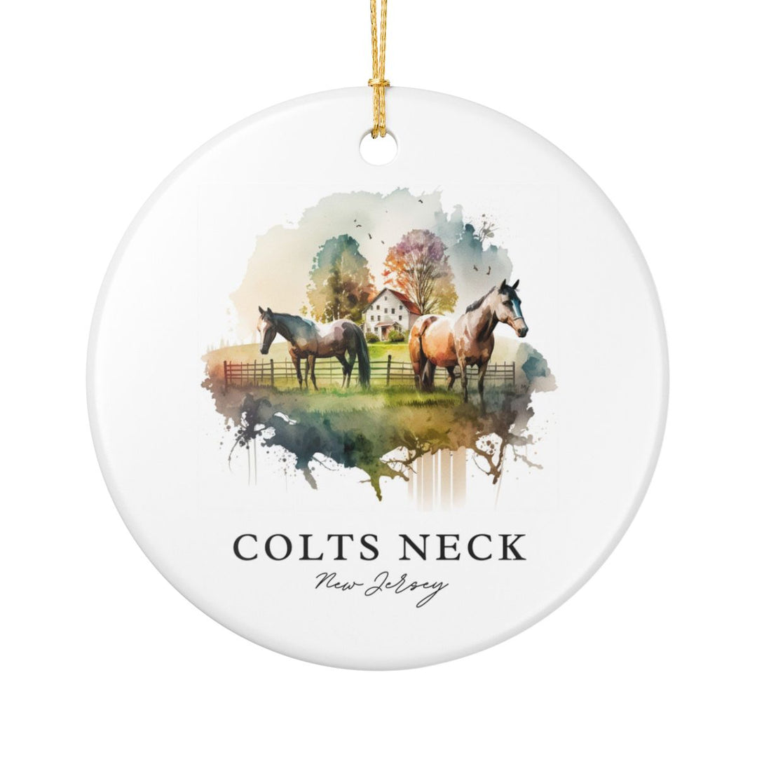 Colts Neck New Jersey Ornament: Unique Colts Neck Souvenir, Colts Neck New Jersey Xmas Decor, and Authentic Colts Neck Gift