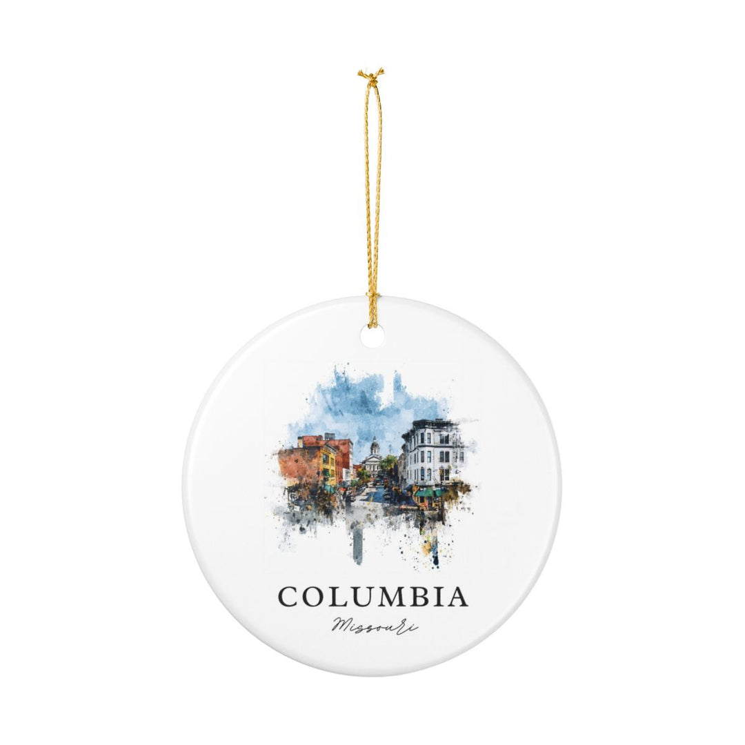 Columbia Missouri Ornament: Unique Columbia Souvenir, Columbia Missouri Xmas Decor, and Authentic Columbia Gift