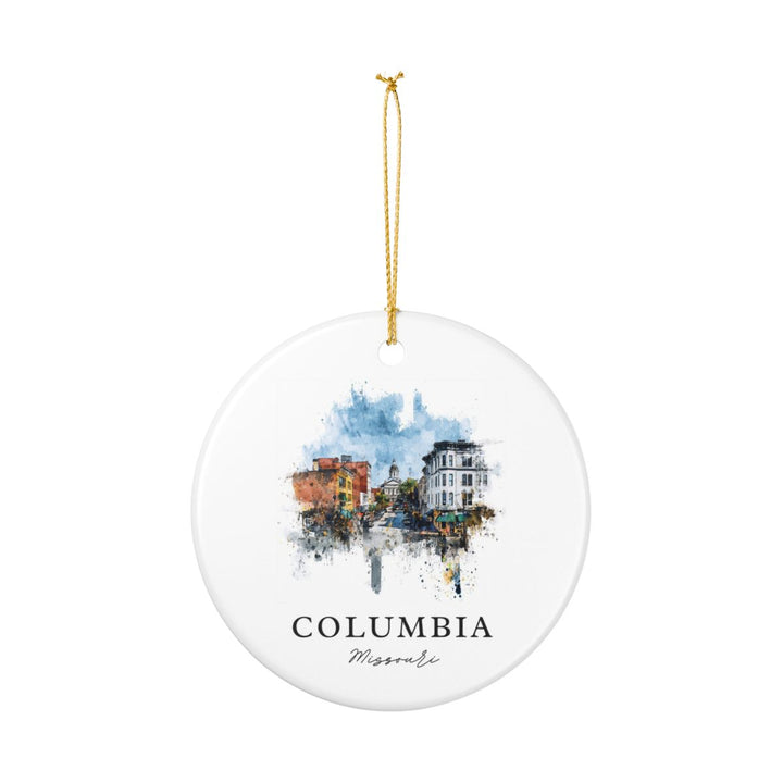 Columbia Missouri Ornament: Unique Columbia Souvenir, Columbia Missouri Xmas Decor, and Authentic Columbia Gift