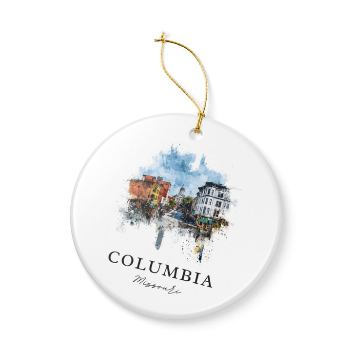 Columbia Missouri Ornament: Unique Columbia Souvenir, Columbia Missouri Xmas Decor, and Authentic Columbia Gift