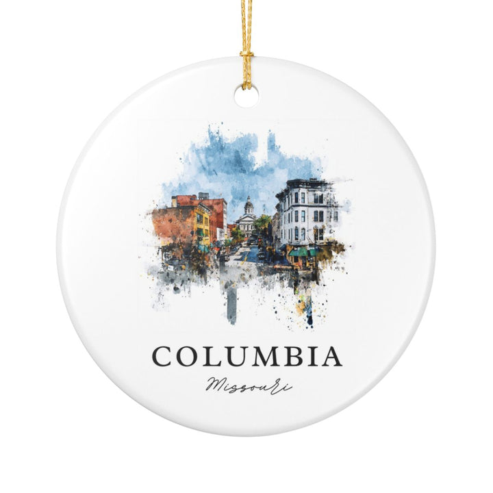 Columbia Missouri Ornament: Unique Columbia Souvenir, Columbia Missouri Xmas Decor, and Authentic Columbia Gift