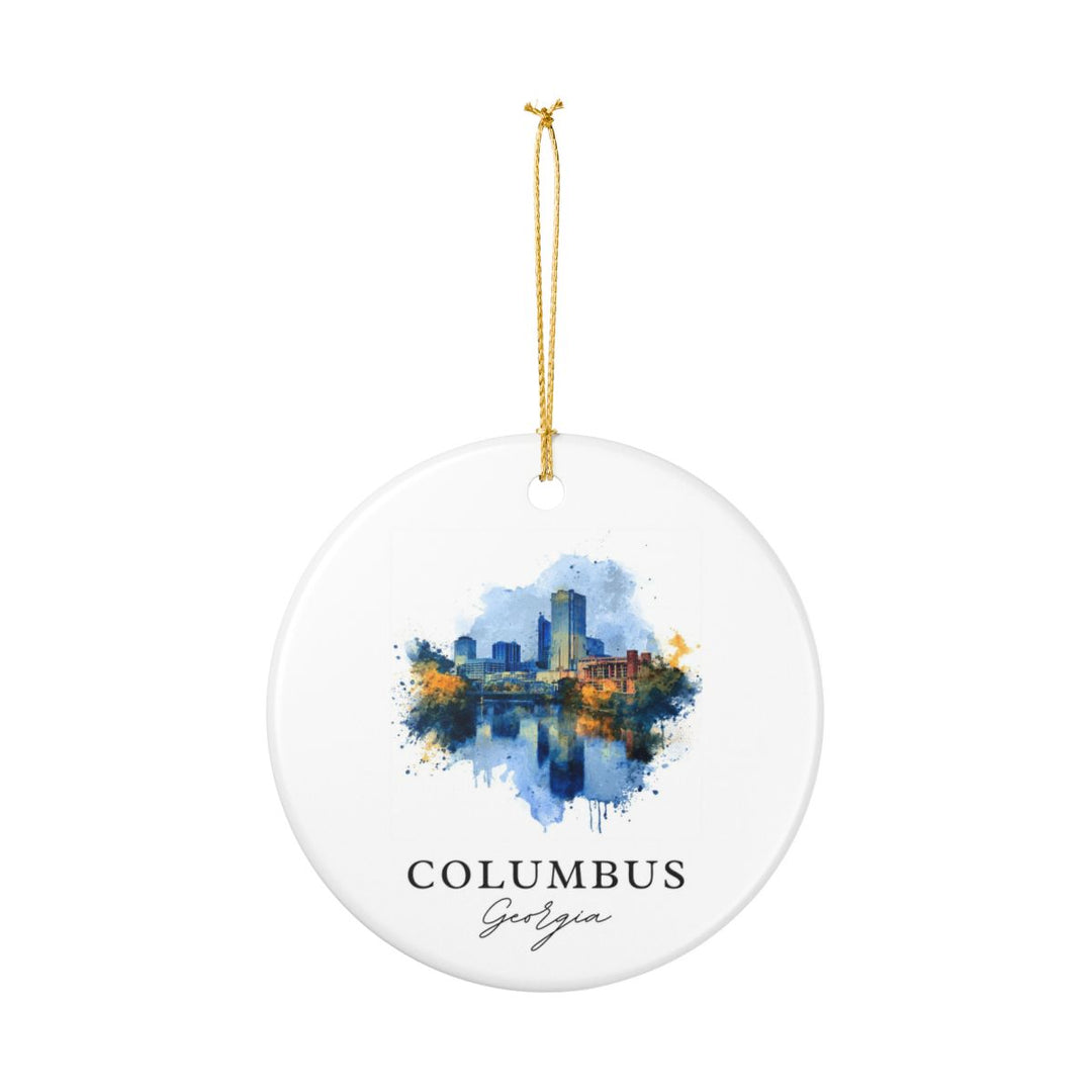 Columbus Georgia Ornament: Unique Columbus Souvenir, Columbus Georgia Xmas Decor, and Authentic Columbus Gift