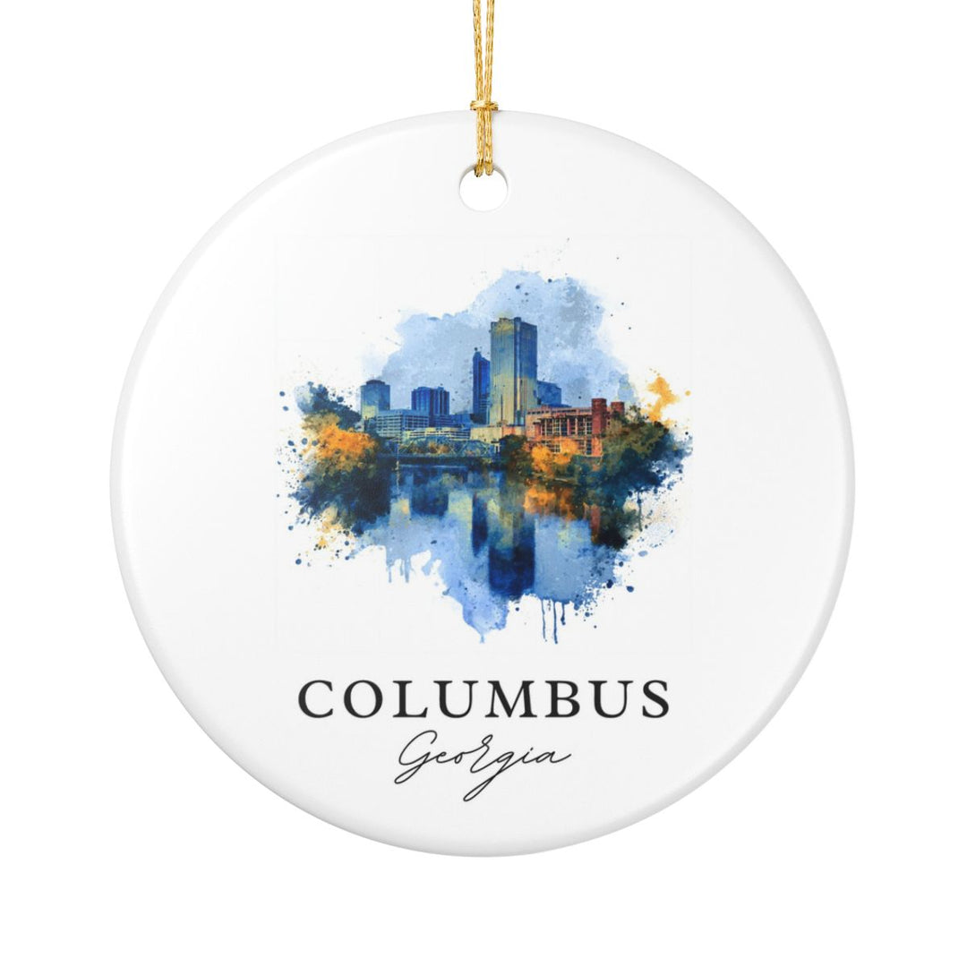 Columbus Georgia Ornament: Unique Columbus Souvenir, Columbus Georgia Xmas Decor, and Authentic Columbus Gift