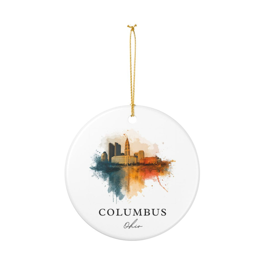 Columbus OH Ornament: Unique Columbus Souvenir, Columbus Ohio Xmas Decor, and Authentic Columbus Gift