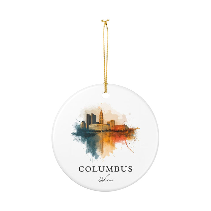 Columbus OH Ornament: Unique Columbus Souvenir, Columbus Ohio Xmas Decor, and Authentic Columbus Gift