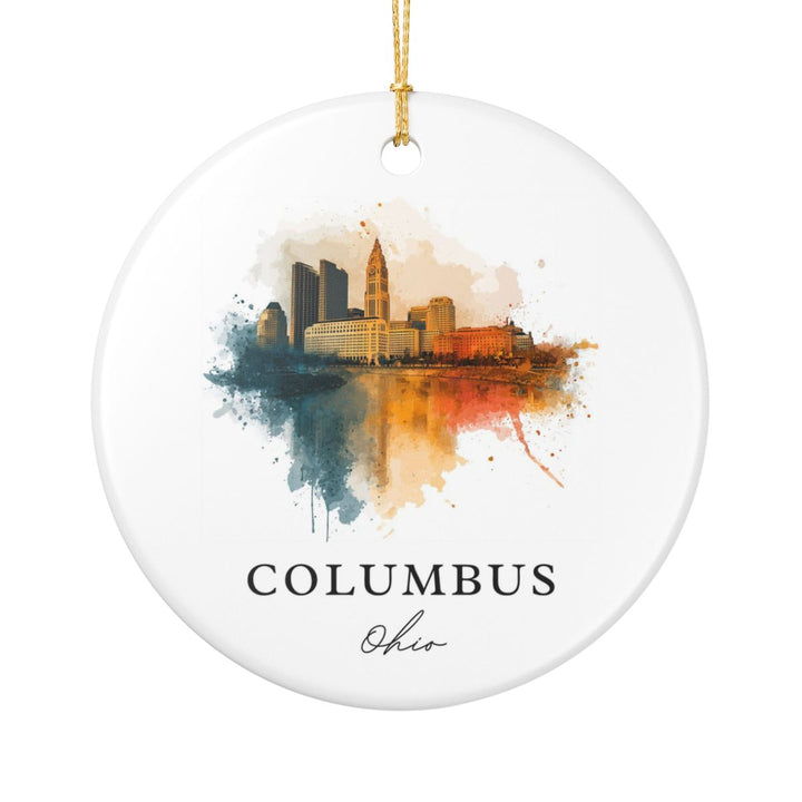 Columbus OH Ornament: Unique Columbus Souvenir, Columbus Ohio Xmas Decor, and Authentic Columbus Gift