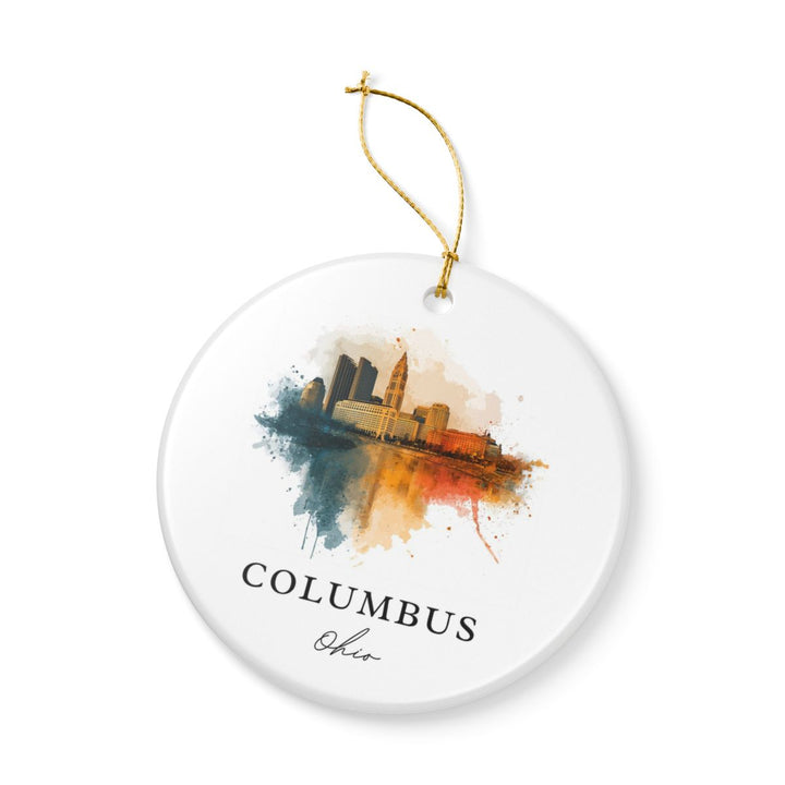 Columbus OH Ornament: Unique Columbus Souvenir, Columbus Ohio Xmas Decor, and Authentic Columbus Gift