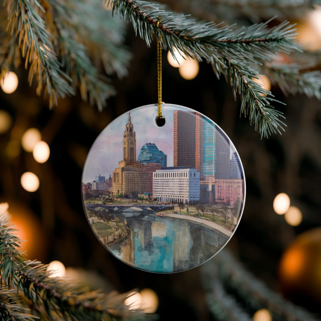 Columbus Ohio Ornament: Unique Columbus Souvenir, Columbus Ohio Xmas Decor, and Authentic Columbus Gift