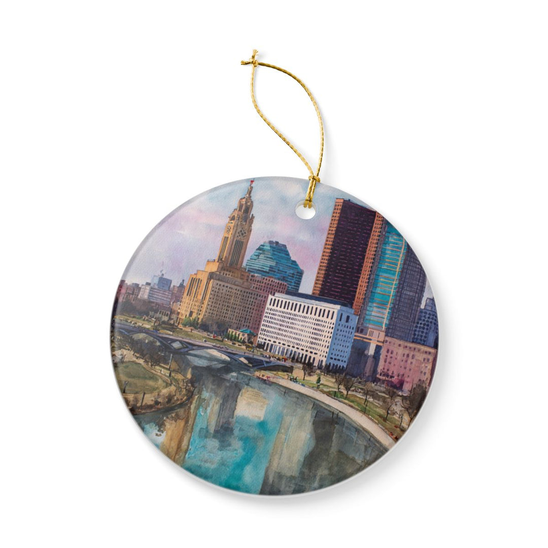 Columbus Ohio Ornament: Unique Columbus Souvenir, Columbus Ohio Xmas Decor, and Authentic Columbus Gift