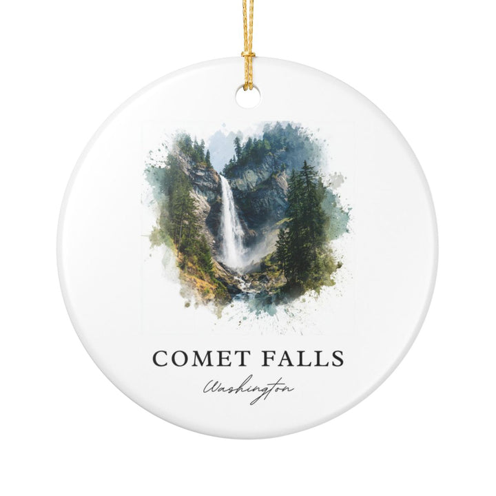 Comet Falls Washington USA Ornament: Unique Comet Falls Souvenir, Comet Falls Washington Xmas Decor, and Authentic Comet Falls Gift