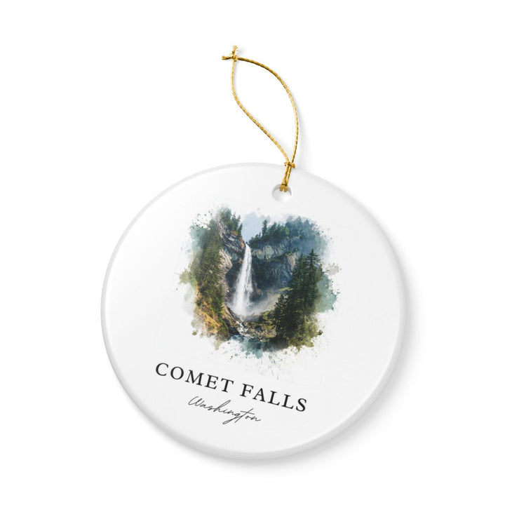 Comet Falls Washington USA Ornament: Unique Comet Falls Souvenir, Comet Falls Washington Xmas Decor, and Authentic Comet Falls Gift