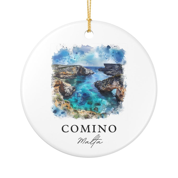 Comino Malta Ornament: Unique Comino Souvenir, Comino Malta Xmas Decor, and Authentic Comino Gift