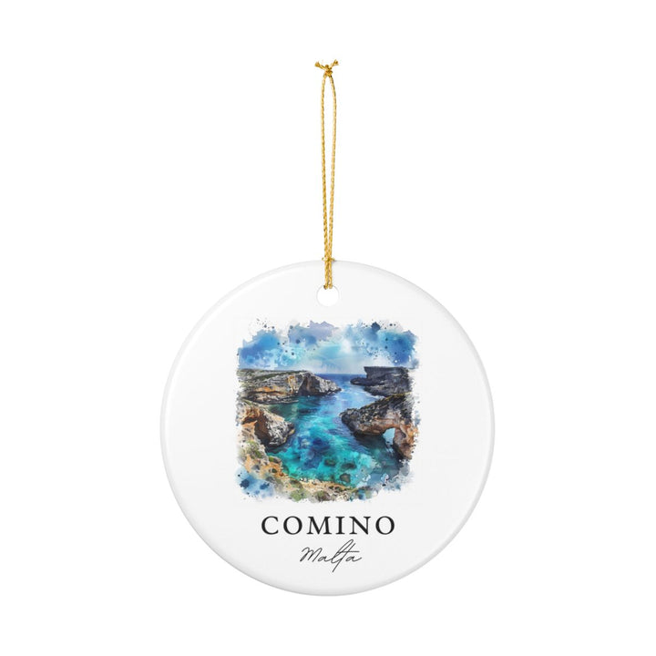 Comino Malta Ornament: Unique Comino Souvenir, Comino Malta Xmas Decor, and Authentic Comino Gift