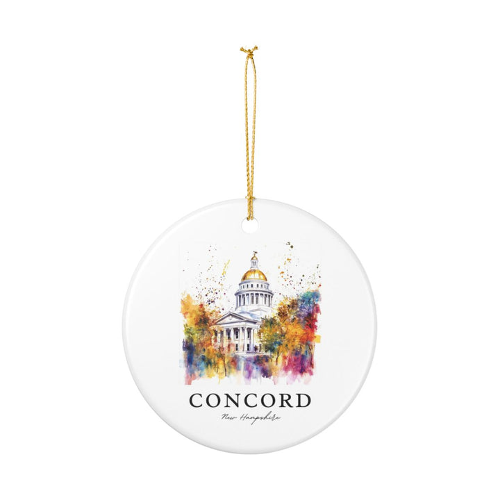 Concord New Hampshire United States Ornament: Unique Concord Souvenir, Concord New Hampshire Xmas Decor, and Authentic Concord Gift