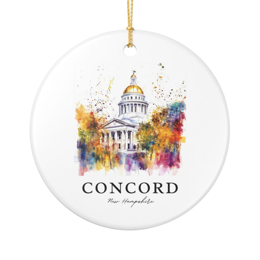 Concord New Hampshire United States Ornament: Unique Concord Souvenir, Concord New Hampshire Xmas Decor, and Authentic Concord Gift
