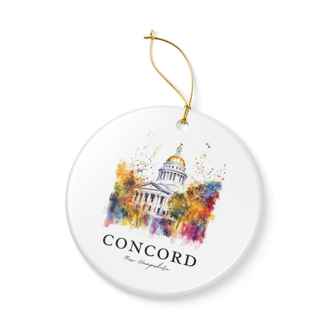 Concord New Hampshire United States Ornament: Unique Concord Souvenir, Concord New Hampshire Xmas Decor, and Authentic Concord Gift