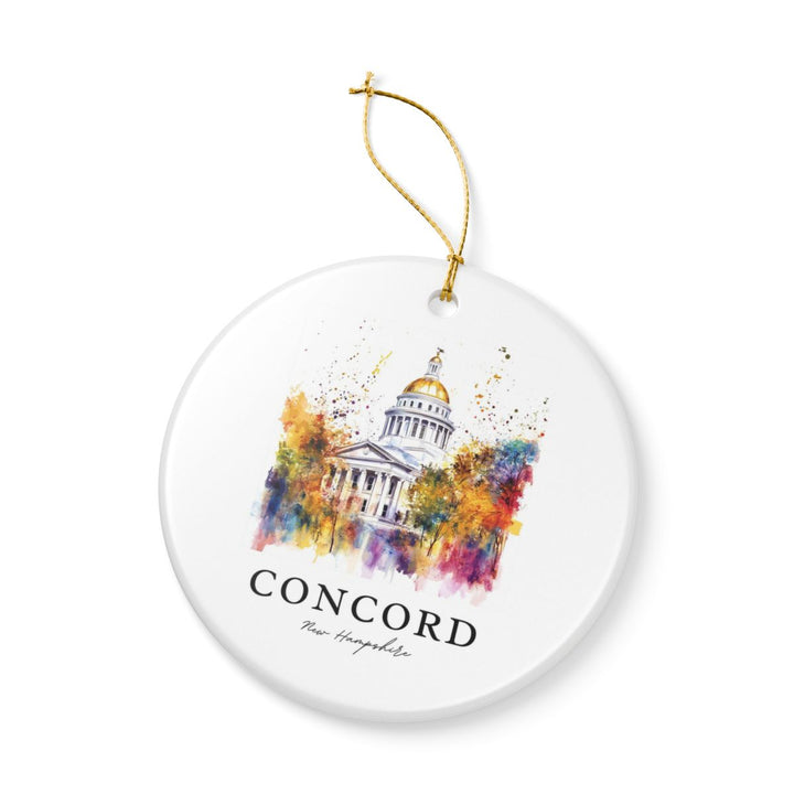 Concord New Hampshire United States Ornament: Unique Concord Souvenir, Concord New Hampshire Xmas Decor, and Authentic Concord Gift