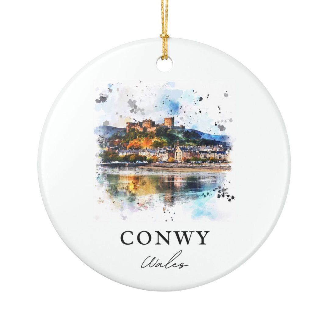Conwy Wales Ornament: Unique Conwy Wales Souvenir, Conwy Wales Xmas Decor, and Authentic Conwy Wales Gift