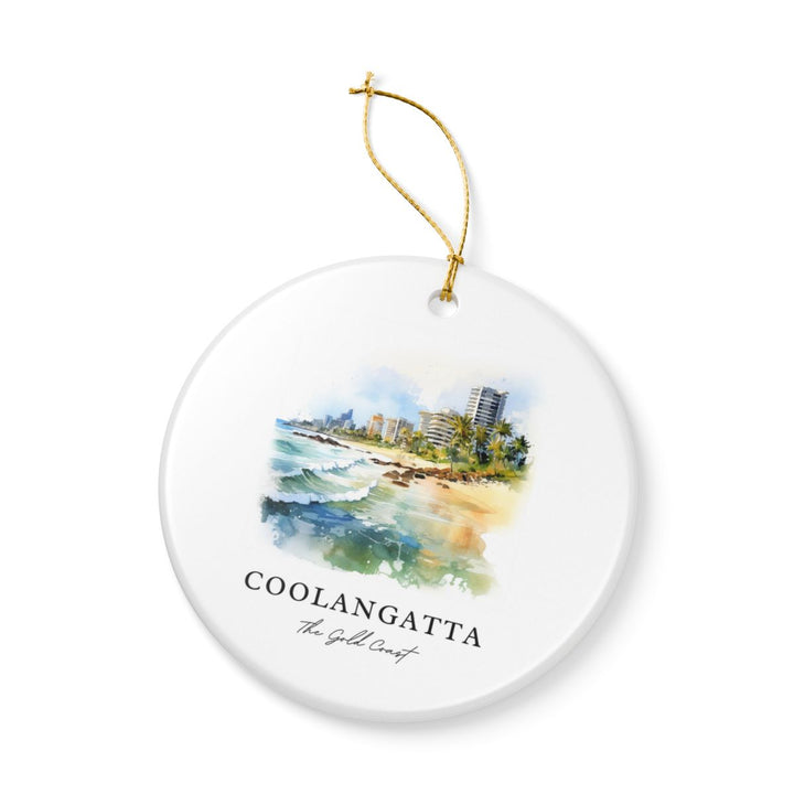 Coolangatta Gold Coast Australia Ornament: Unique Coolangatta Gold Coast Souvenir, Coolangatta Gold Coast Australia Xmas Decor, and Authentic Coolangatta Gold Coast Gift