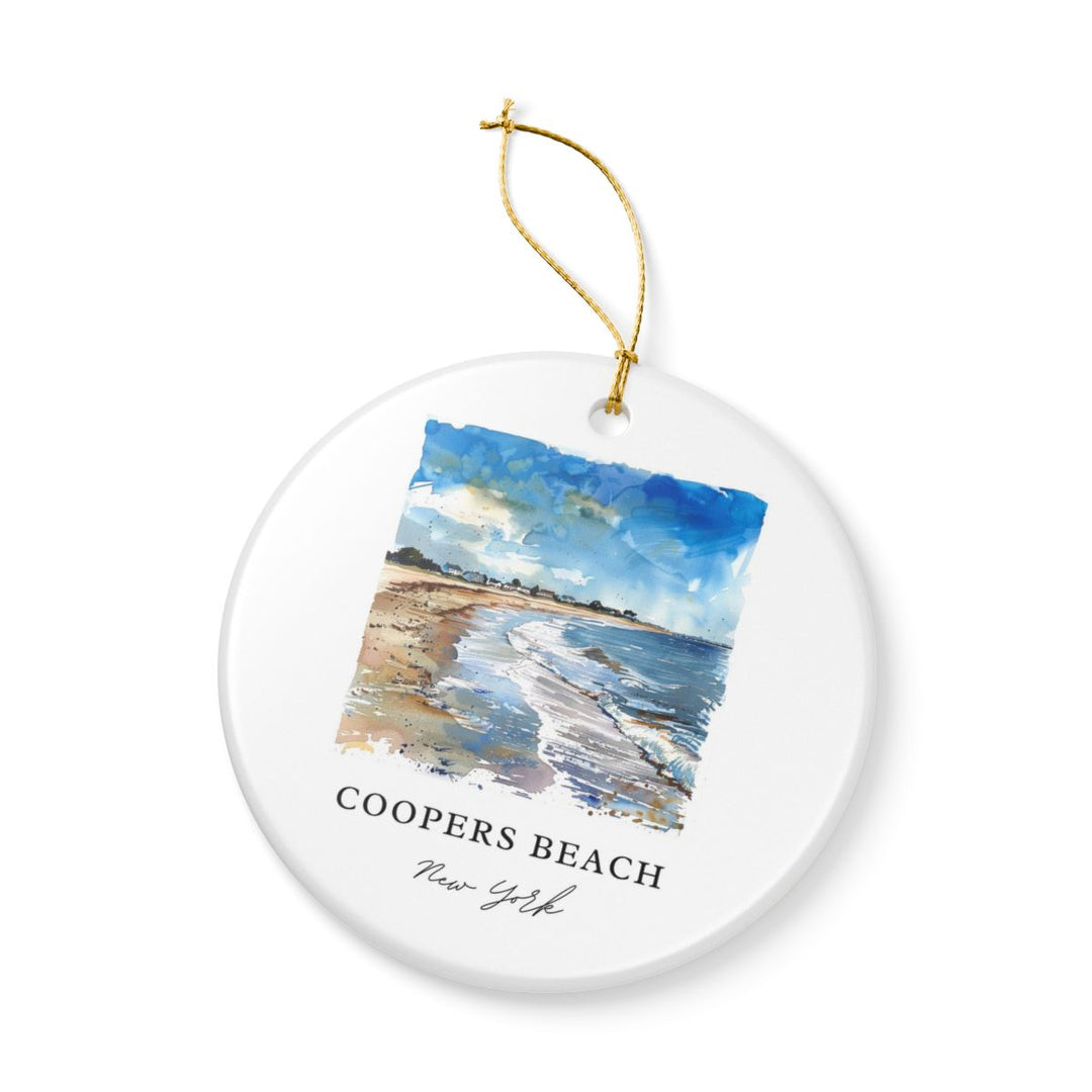 Coopers Beach Southampton NY Ornament: Unique Coopers Beach Southampton Souvenir, Coopers Beach Southampton New York Xmas Decor, and Authentic Coopers Beach Southampton Gift