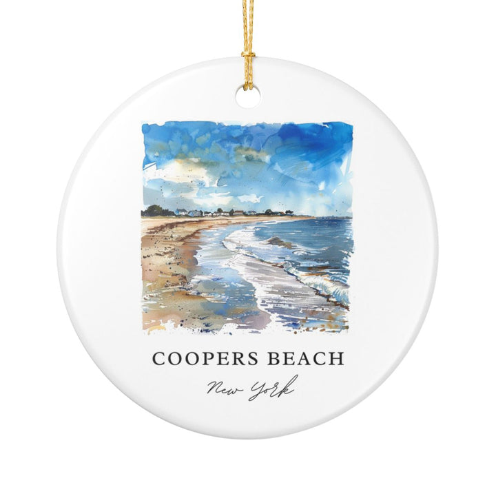 Coopers Beach Southampton NY Ornament: Unique Coopers Beach Southampton Souvenir, Coopers Beach Southampton New York Xmas Decor, and Authentic Coopers Beach Southampton Gift