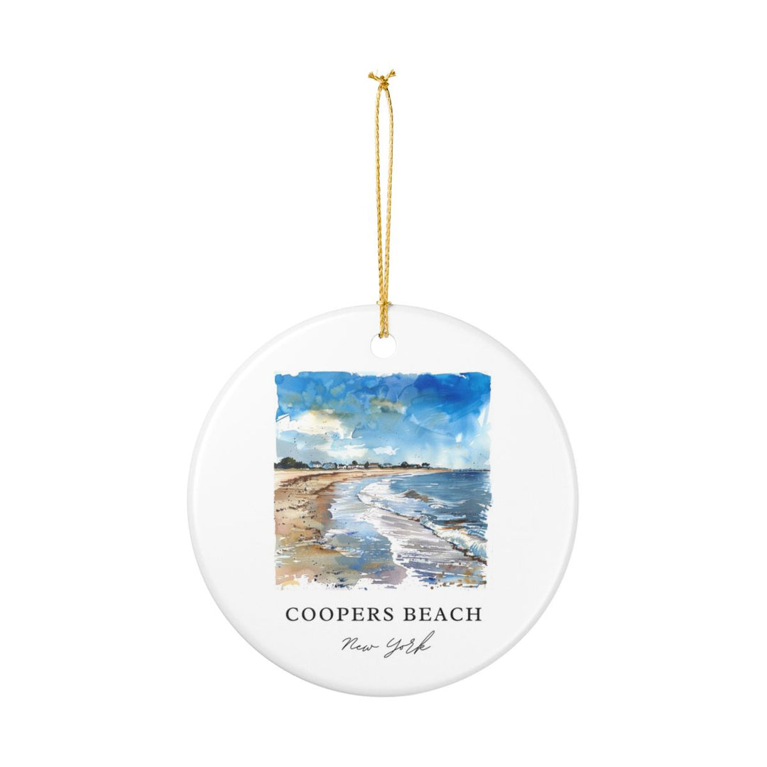 Coopers Beach Southampton NY Ornament: Unique Coopers Beach Southampton Souvenir, Coopers Beach Southampton New York Xmas Decor, and Authentic Coopers Beach Southampton Gift