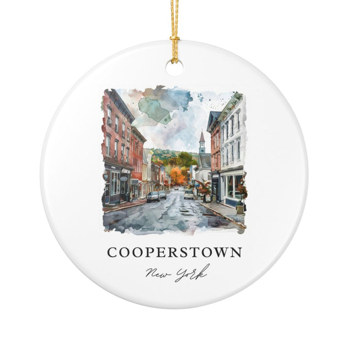 Cooperstown NY Ornament: Unique Cooperstown Souvenir, Cooperstown New York Xmas Decor, and Authentic Cooperstown Gift