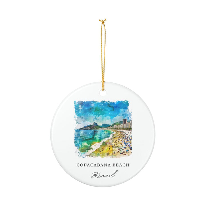 Copacabana Beach Brazil Ornament: Unique Copacabana Beach Souvenir, Copacabana Beach Brazil Xmas Decor, and Authentic Copacabana Beach Gift