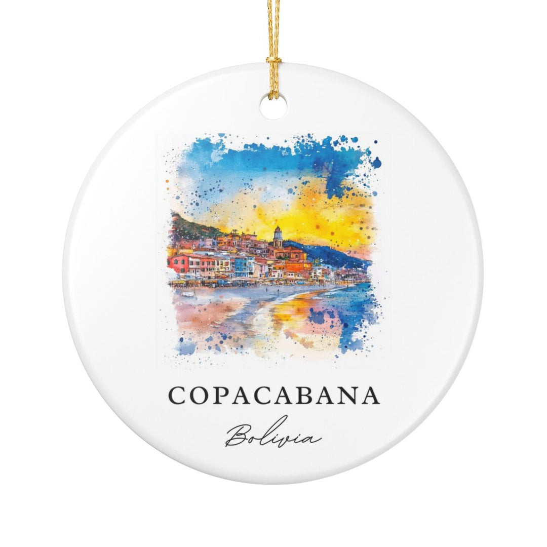 Copacabana Bolivia Ornament: Unique Copacabana Souvenir, Copacabana Bolivia Xmas Decor, and Authentic Copacabana Gift