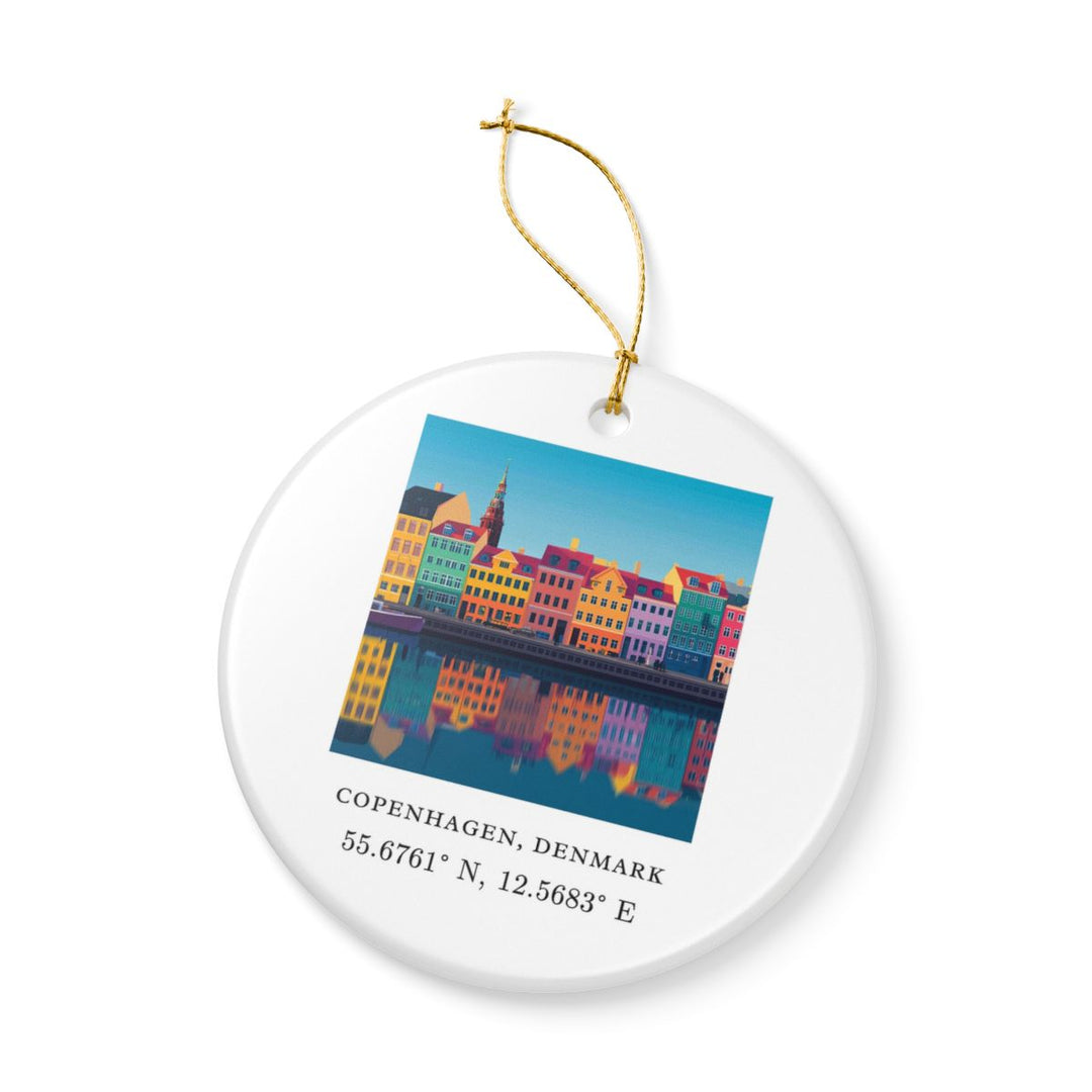 Copenhagen Denmark Ornament: Unique Copenhagen Souvenir, Copenhagen Denmark Xmas Decor, and Authentic Copenhagen Gift