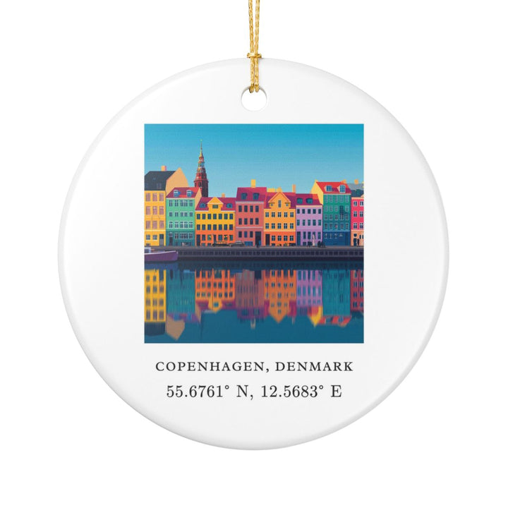 Copenhagen Denmark Ornament: Unique Copenhagen Souvenir, Copenhagen Denmark Xmas Decor, and Authentic Copenhagen Gift