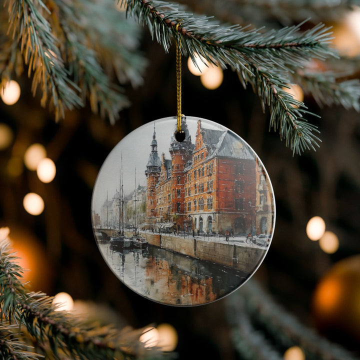 Copenhagen Denmark Ornament: Unique Copenhagen Souvenir, Copenhagen Denmark Xmas Decor, and Authentic Copenhagen Gift
