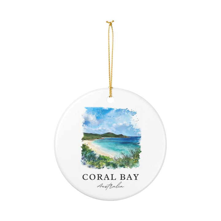 Coral Bay Australia Ornament: Unique Coral Bay Souvenir, Coral Bay Australia Xmas Decor, and Authentic Coral Bay Gift