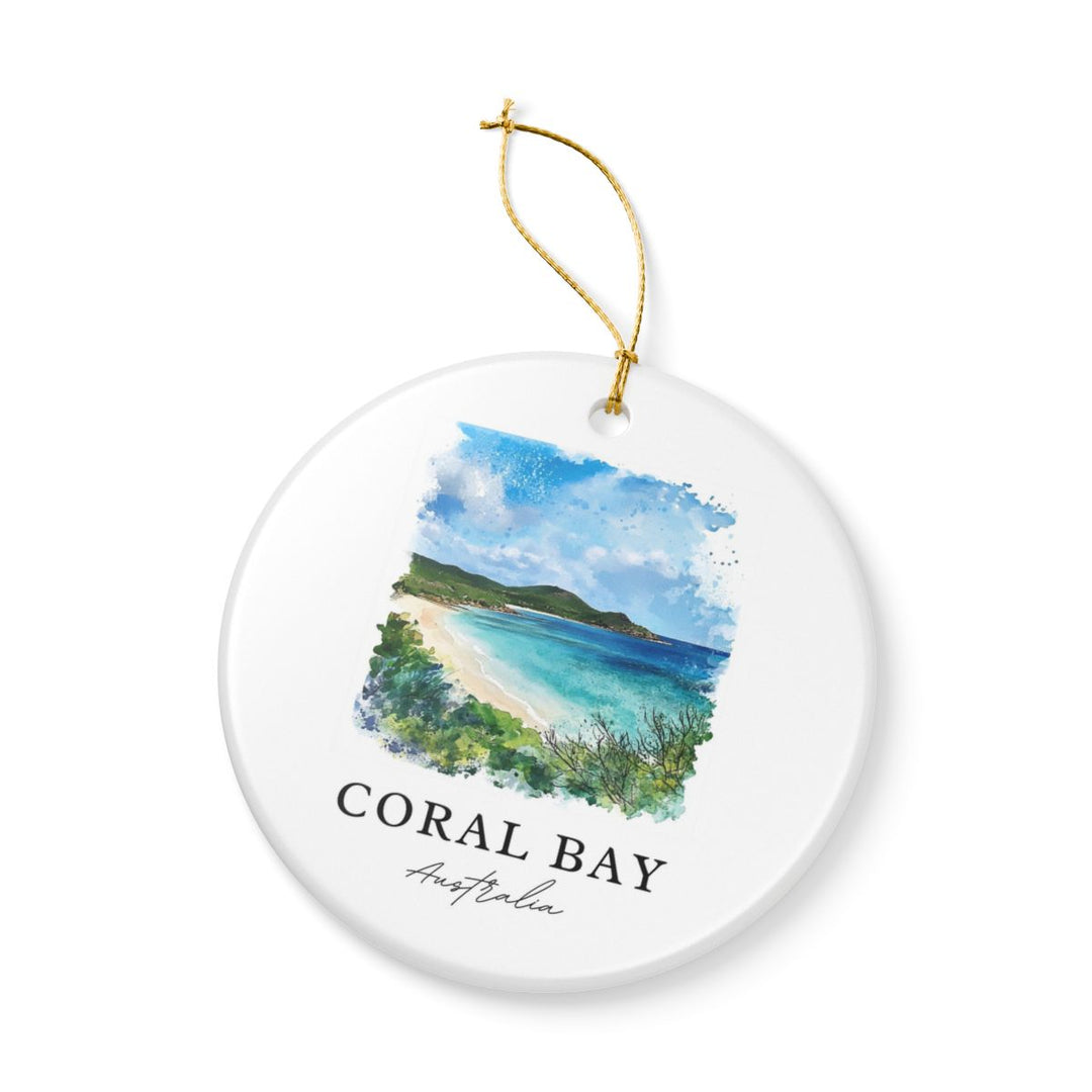 Coral Bay Australia Ornament: Unique Coral Bay Souvenir, Coral Bay Australia Xmas Decor, and Authentic Coral Bay Gift