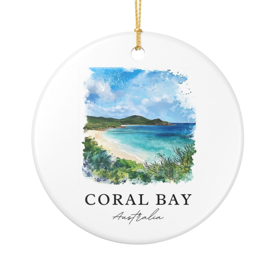 Coral Bay Australia Ornament: Unique Coral Bay Souvenir, Coral Bay Australia Xmas Decor, and Authentic Coral Bay Gift