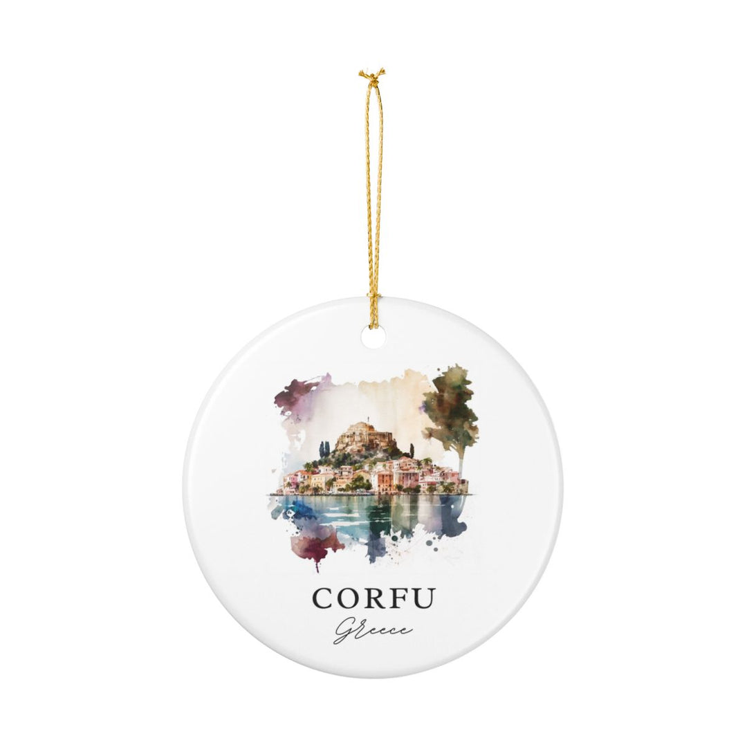 Corfu Greece Ornament: Unique Corfu Souvenir, Corfu Greece Xmas Decor, and Authentic Corfu Gift