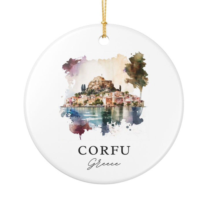 Corfu Greece Ornament: Unique Corfu Souvenir, Corfu Greece Xmas Decor, and Authentic Corfu Gift