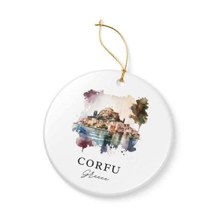Corfu Greece Ornament: Unique Corfu Souvenir, Corfu Greece Xmas Decor, and Authentic Corfu Gift