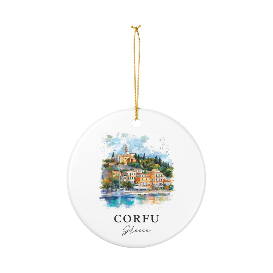 Corfu Greece Ornament: Unique Corfu Souvenir, Corfu Greece Xmas Decor, and Authentic Corfu Gift