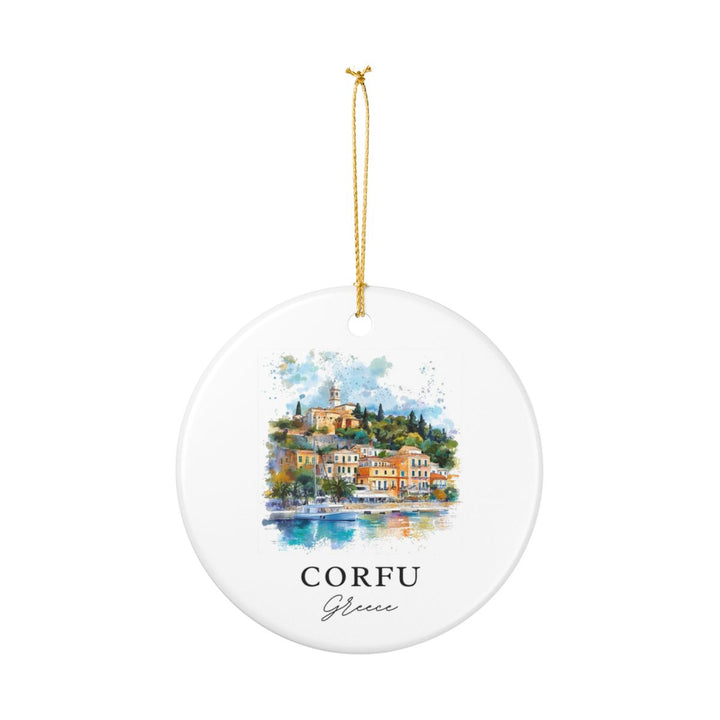 Corfu Greece Ornament: Unique Corfu Souvenir, Corfu Greece Xmas Decor, and Authentic Corfu Gift