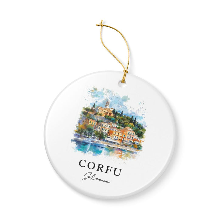 Corfu Greece Ornament: Unique Corfu Souvenir, Corfu Greece Xmas Decor, and Authentic Corfu Gift