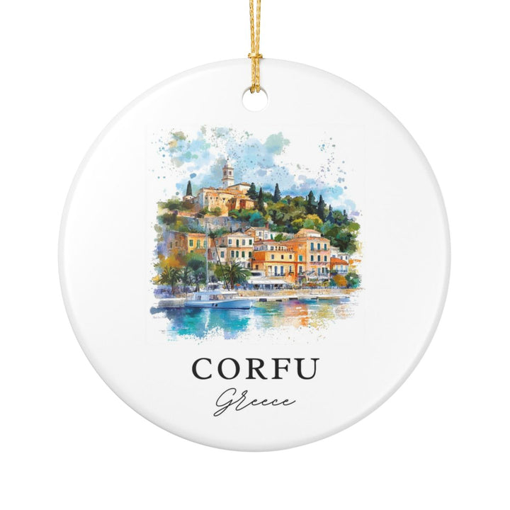 Corfu Greece Ornament: Unique Corfu Souvenir, Corfu Greece Xmas Decor, and Authentic Corfu Gift