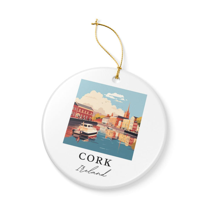 Cork Ireland Ornament: Unique Cork Ireland Souvenir, Cork Ireland Xmas Decor, and Authentic Cork Ireland Gift