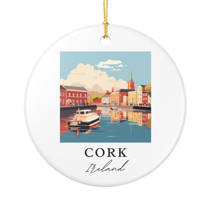 Cork Ireland Ornament: Unique Cork Ireland Souvenir, Cork Ireland Xmas Decor, and Authentic Cork Ireland Gift