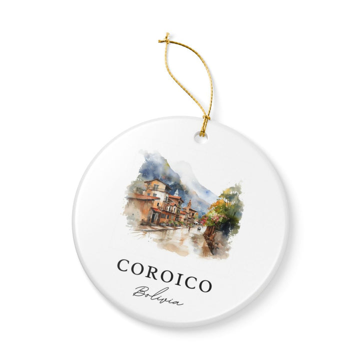 Coroico Bolivia Ornament: Unique Coroico Souvenir, Coroico Bolivia Xmas Decor, and Authentic Coroico Gift